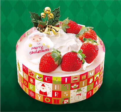 岐阜県可児市にあるケーキ屋、ガトースリールのクリスマス限定ケーキ、生クリームX'masです。